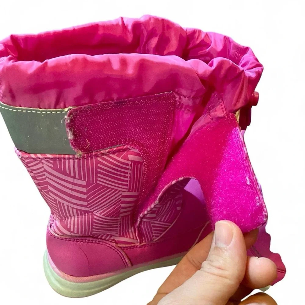 Pink Quilted Winter Boots
